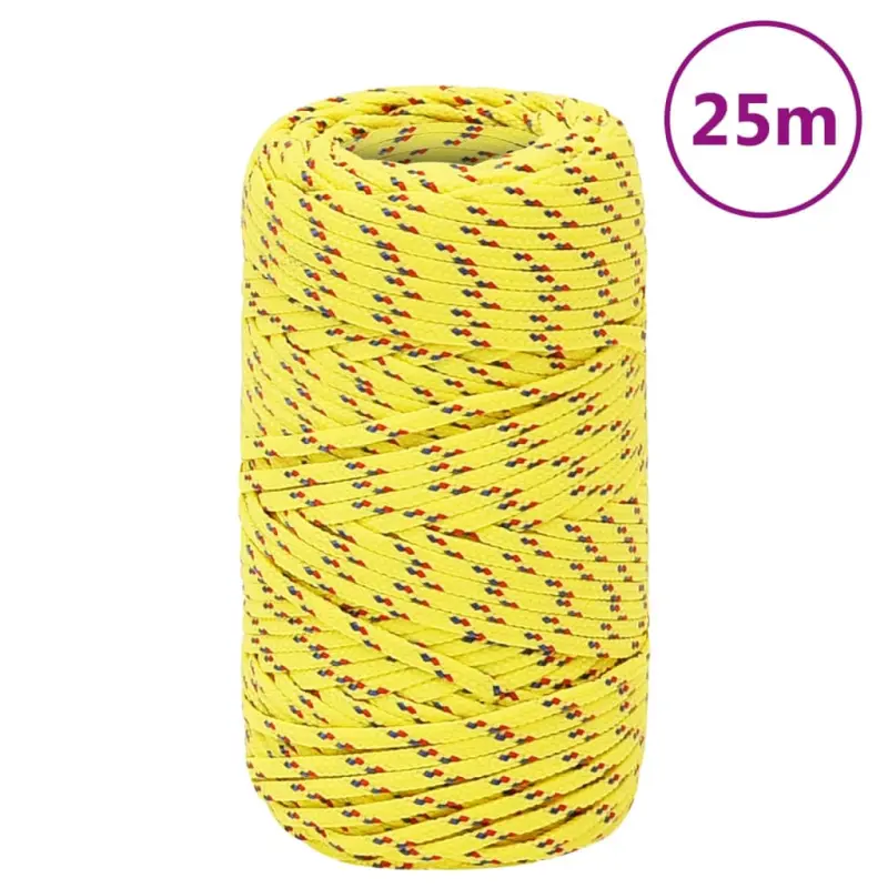 Linka żeglarska, żółta, 2 mm, 25 m, polipropylen