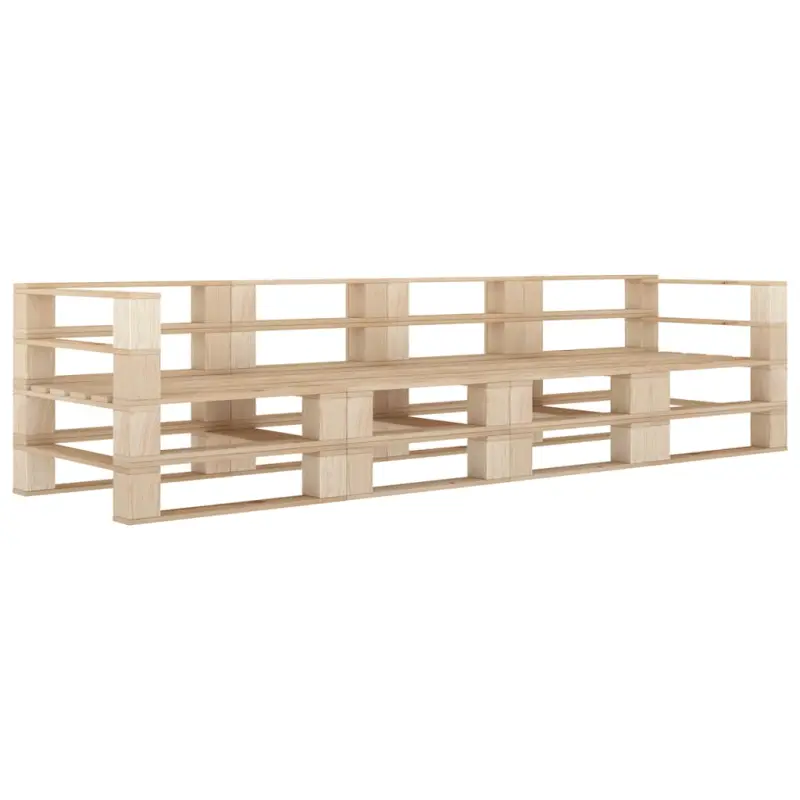 Ogrodowa sofa 4-osobowa z palet, drewniana