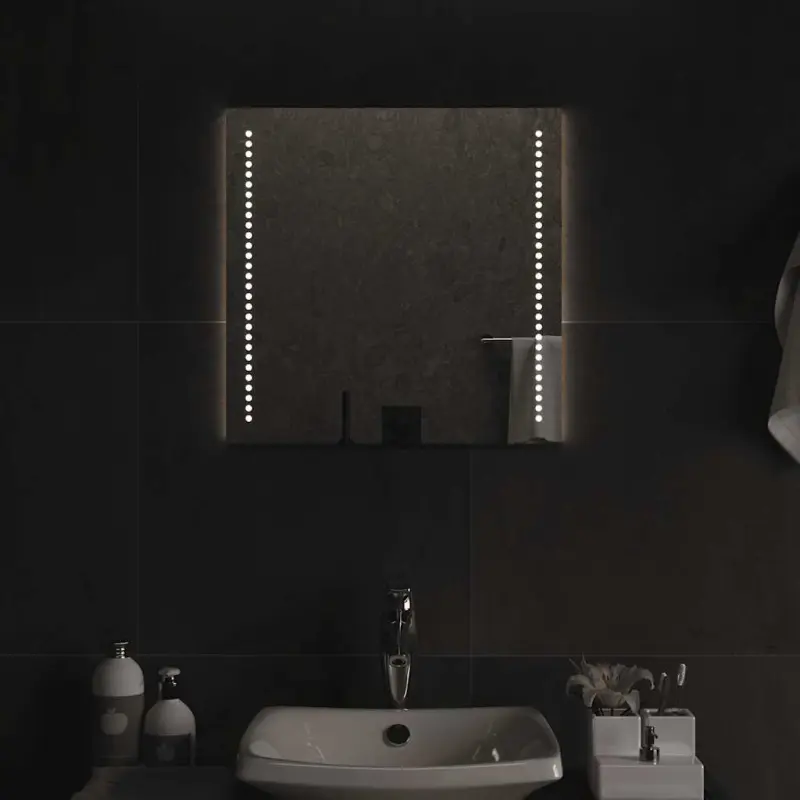 Lustro łazienkowe z LED, 50x50 cm