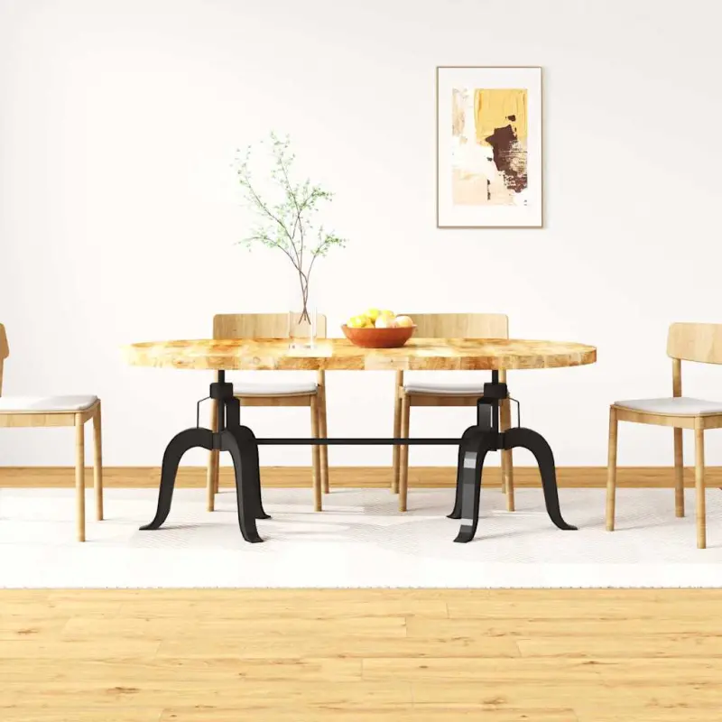 Stół jadalniany, lite drewno mango i stal, 180 cm