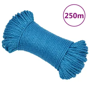 Linka robocza, niebieska, 8 mm, 250 m, polipropylen