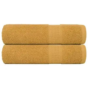 Ręczniki kąpielowe FROGN 2 szt. Złoty 100x150 cm 360 g/m²