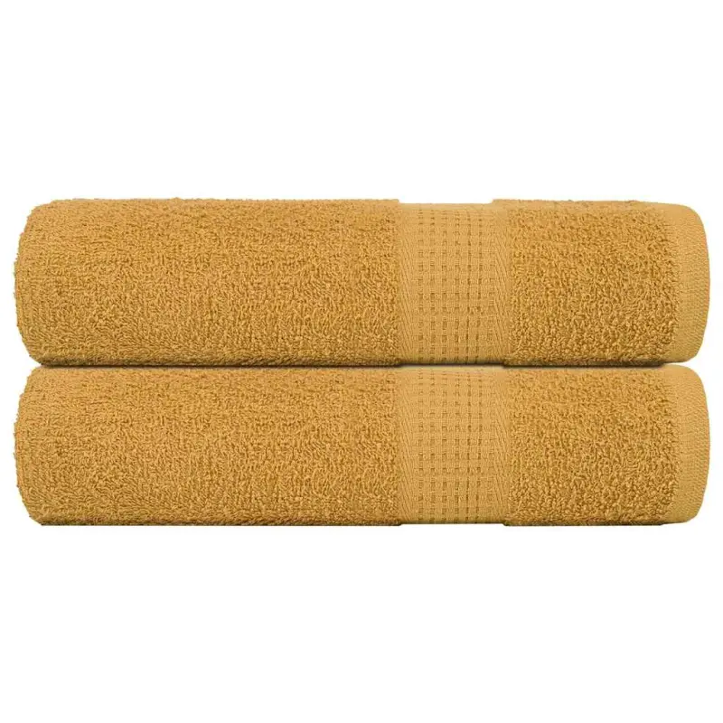 Ręczniki kąpielowe FROGN 2 szt. Złoty 100x150 cm 360 g/m²