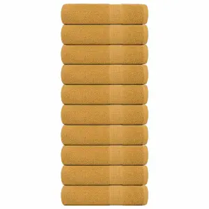 Ręczniki do rąk FROGN 10 szt. Złoty 50x100 cm 360 g/m²