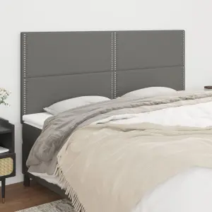 Zagłówek ciemnoszary 200x5x118/128 cm tkanina