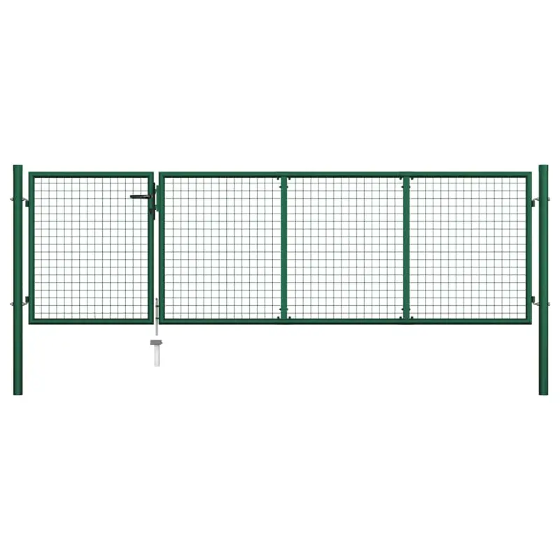Brama ogrodowa stalowa 350x100 cm zielona
