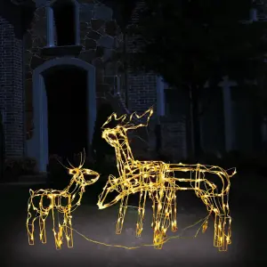 3 świąteczne renifery z lampek, 229 diod LED