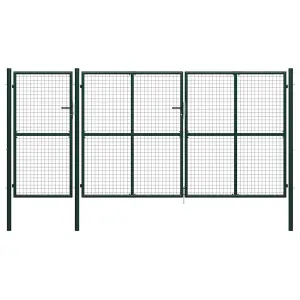Brama ogrodowa stalowa 400x150 cm zielona