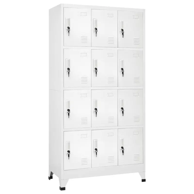 Szafka o 12 zamykanych przegrodach, 90 x 45 x 180 cm