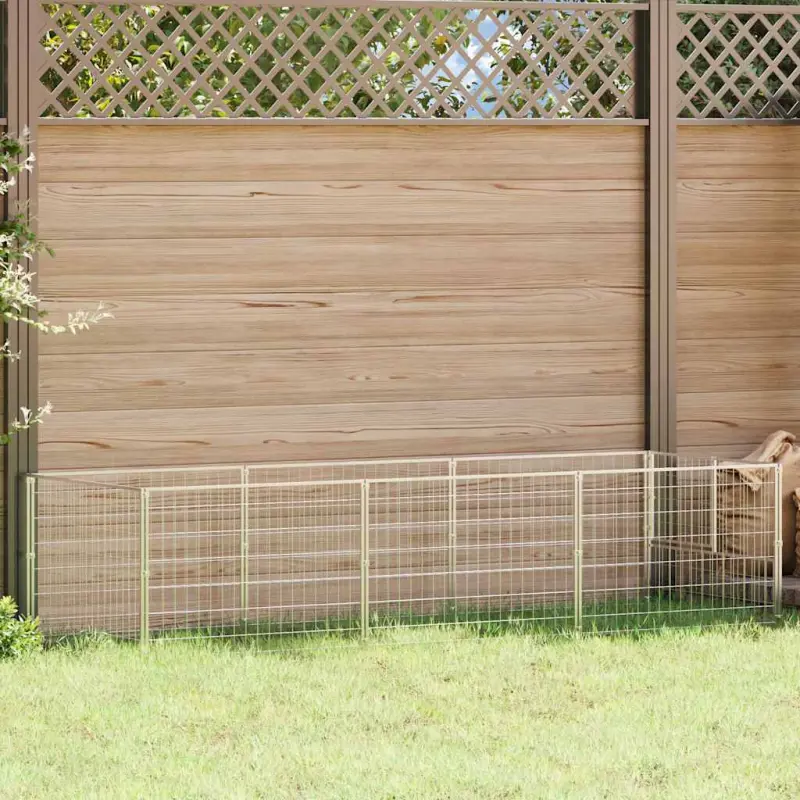 Kojec dla psa, srebrny, 3 m², stalowy