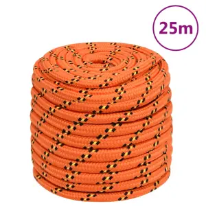Linka żeglarska, pomarańczowa, 16 mm, 25 m, polipropylen