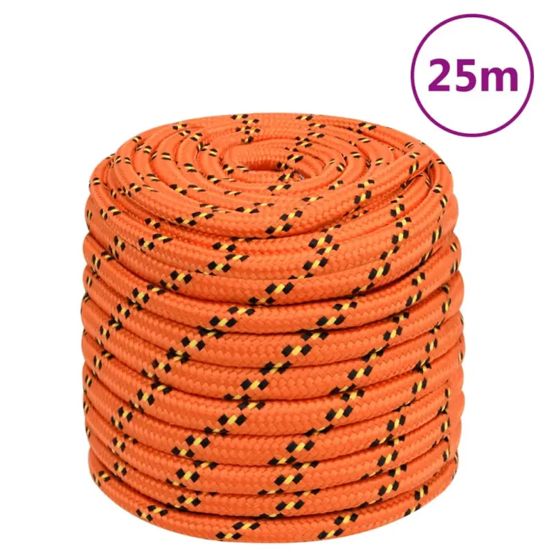 Linka żeglarska, pomarańczowa, 16 mm, 25 m, polipropylen