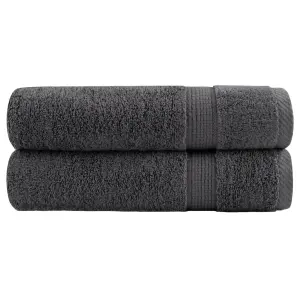 Ręczniki premium, SOLUND, 2 szt., antracytowe, 100x150 cm, 600 g/m²