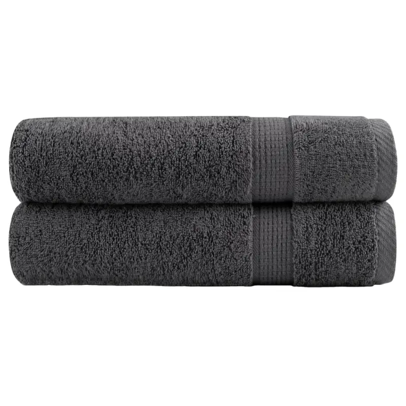Ręczniki premium, SOLUND, 2 szt., antracytowe, 100x150 cm, 600 g/m²