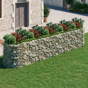 Podwyższona donica gabionowa galwanizowane żelazo 500x100x100cm