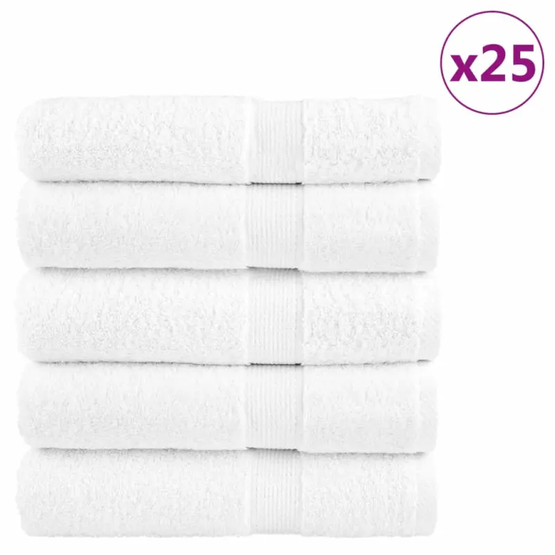 Ręczniki premium, SOLUND 25 szt., białe, 100x150 cm, 600 g/m²