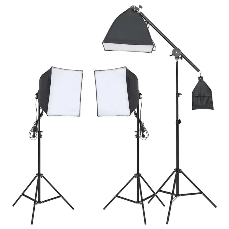 Zestaw oświetlenia studyjnego, softboxy na statywach