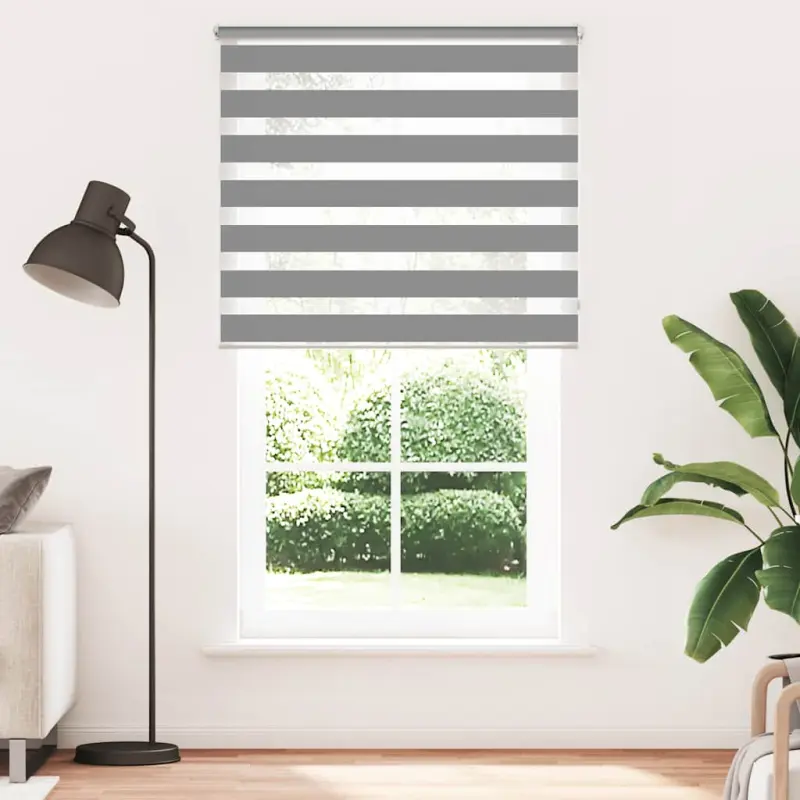 Roleta Zebra 120,9x230 cm Szerokość tkaniny 116,7 cm szara