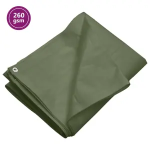 Plandeka, 260 g/m², 4x8 m, zielona, HDPE