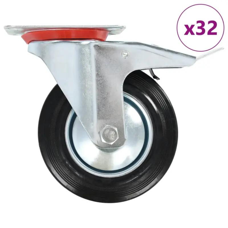 32 kółka skrętne, 160 mm