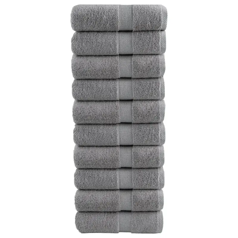 Ręczniki toaletowe Premium, SOLUND 10 szt. Szare 30x30cm 600 g/m²