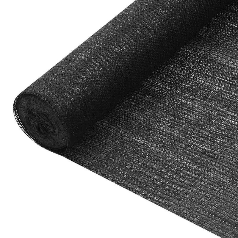 Siatka cieniująca, czarna, 1,2x25 m, HDPE, 75 g/m²