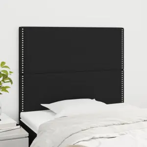 Zagłówek czarny 80x5x118/128 cm tkanina