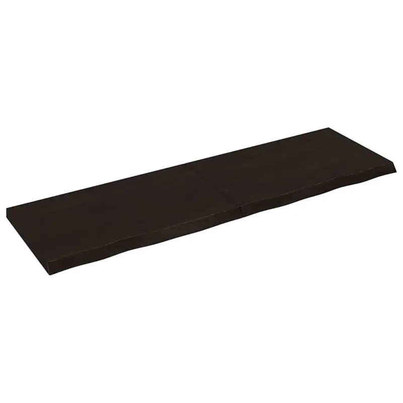 Blat stołu, ciemnobrązowy, 200x60x(2-6) cm, lite drewno dębowe