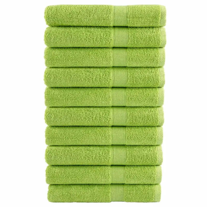 Ręczniki premium SOLUND 10 szt., zielone, 100x200 cm, 600 g/cm²