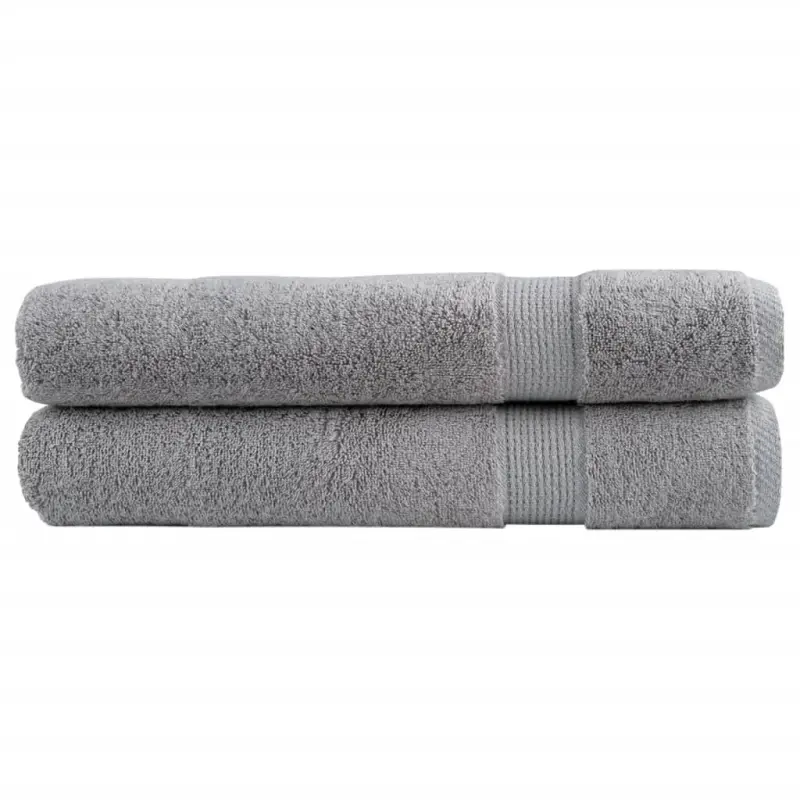 Ręczniki premium, SOLUND, 2 szt., szare, 100x200 cm, 600 g/m²
