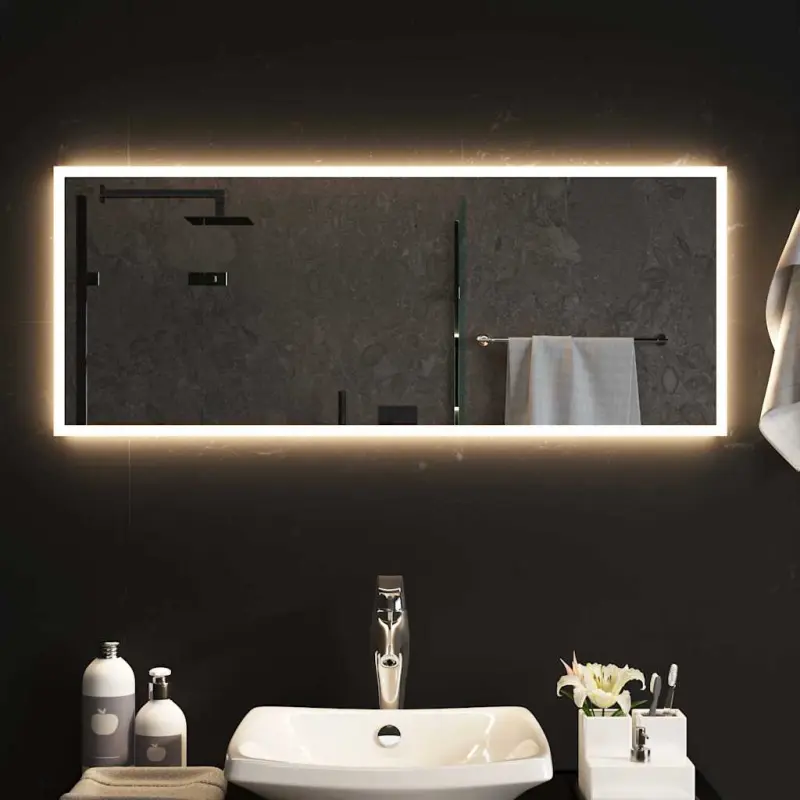 Lustro łazienkowe z LED, 100x40 cm