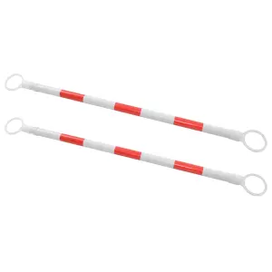 2 rozkładane barierki na pachołki drogowe, plastik, 116-197 cm