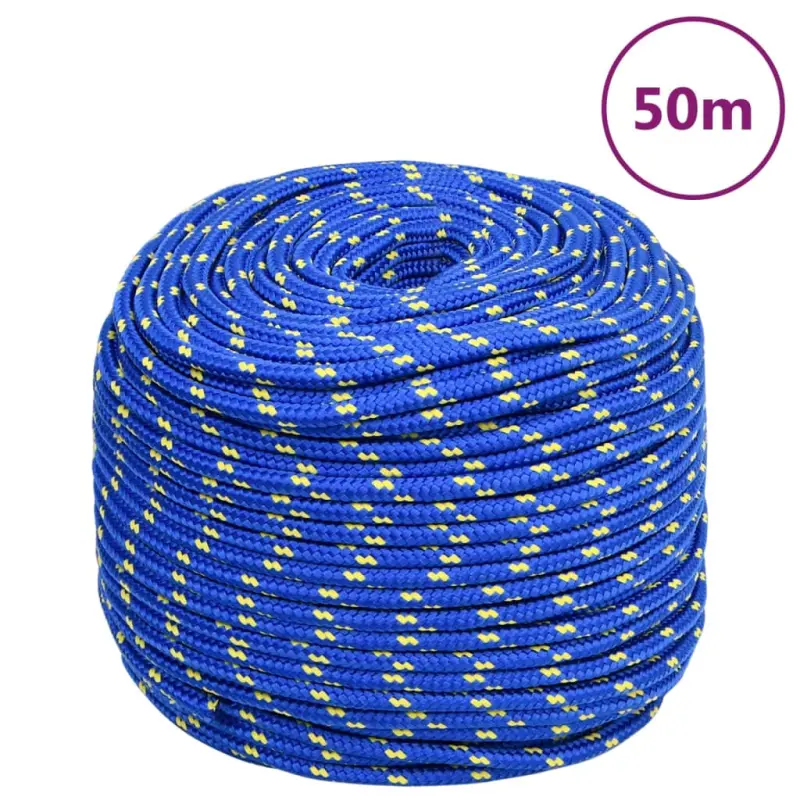 Linka żeglarska, niebieska, 6 mm, 50 m, polipropylen