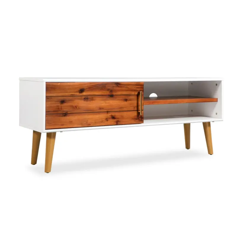 Szafka pod tv z drewna akacjowego 120x35x45cm