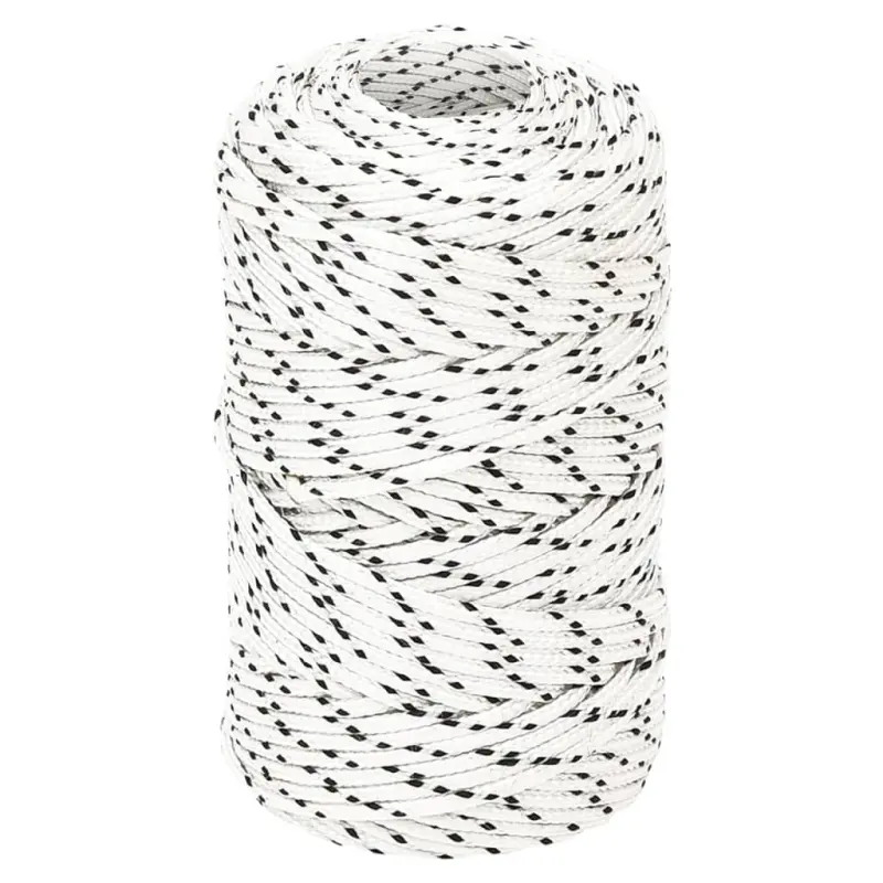 Pleciona linka żeglarska, biała, 2 mm x 250 m, poliester