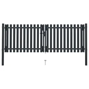 Brama ogrodzeniowa Double Door Fence Fur Steel 300x100 cm Antracyt