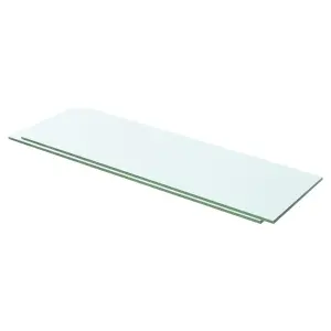 Półki, 2 szt., panel z przezroczystego szkła, 60 x 15 cm