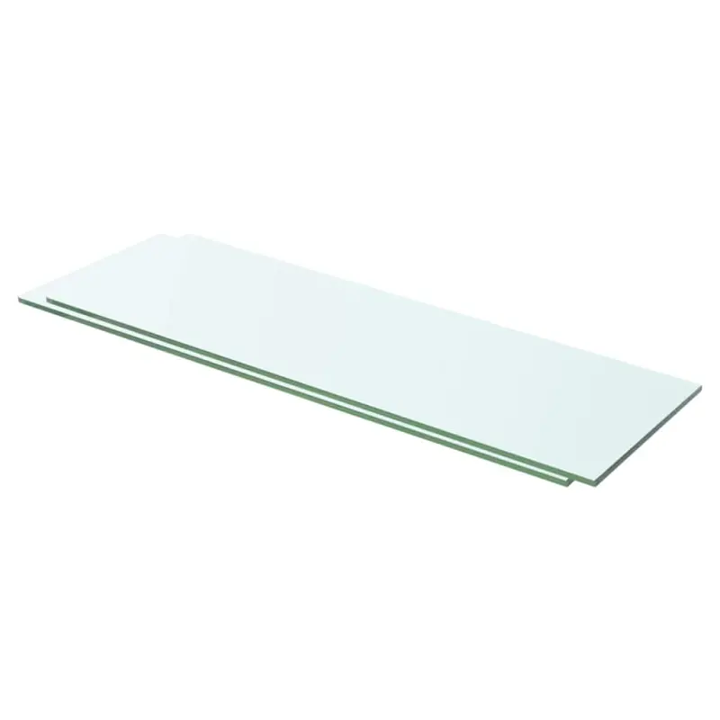 Półki, 2 szt., panel z przezroczystego szkła, 60 x 15 cm
