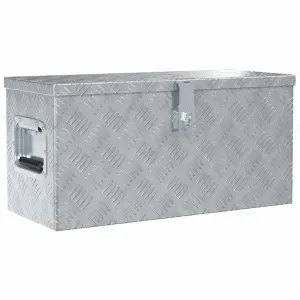Aluminiowa skrzynia, 61,5 x 26,5 x 30 cm, srebrna
