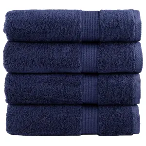 Ręczniki premium, SOLUND, 4 szt., granatowe, 50x100 cm, 600 g/m²