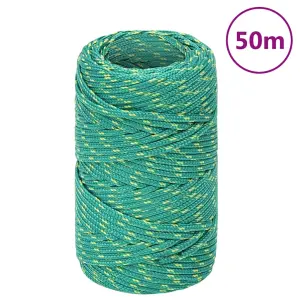 Linka żeglarska, zielona, 2 mm, 50 m, polipropylen