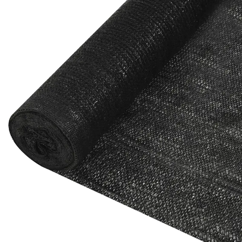Siatka cieniująca, czarna, 1,5x25 m, HDPE, 195 g/m²