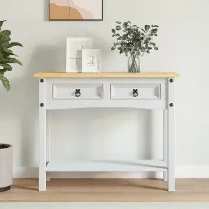 Stolik konsola, meksykański styl Corona, sosna, 90x34,5x73 cm