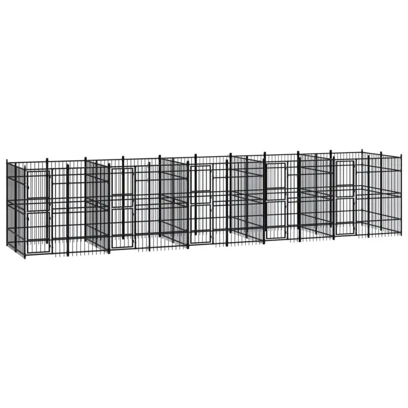 Kojec zewnętrzny dla psa, stalowy, 18,43 m²
