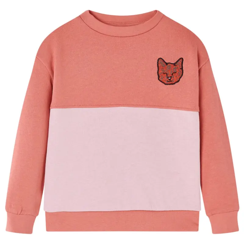 Bluza dziecięca z blokami kolorów, różowa, 116