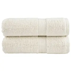 Ręczniczki premium SOLUND, 2 szt., kremowe, 30x50 cm, 600 g/cm²