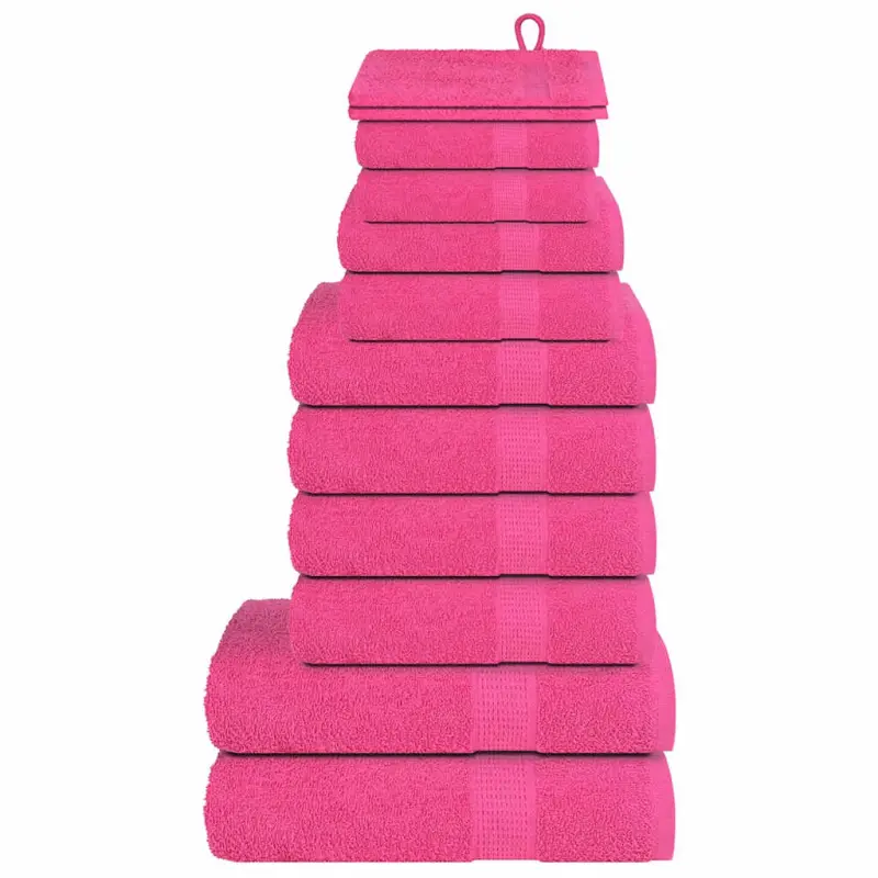 12-cz. zestaw ręczników, FROGN, różowy, 360 g/m²