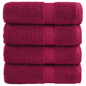 Ręczniki toaletowe Premium, SOLUND 4 szt. Bordeaux 30x30cm 600 g/m²