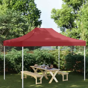 Dach do namiotu imprezowego, 4 x 3 m, burgundowy, 270 g/m²