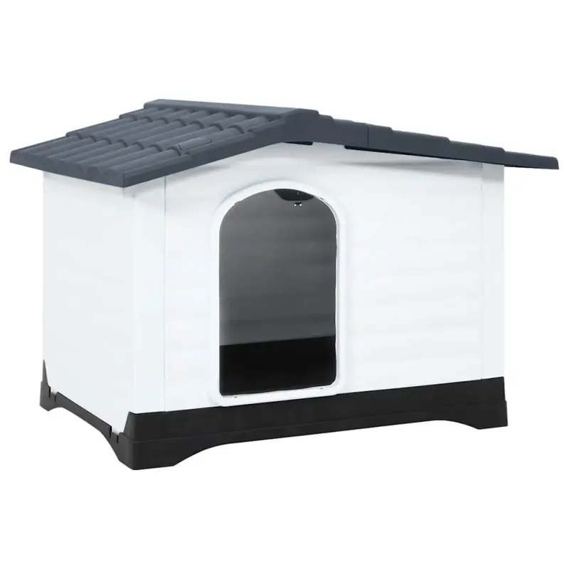 Buda dla psa szara 90,5x68x66 cm Polipropylen